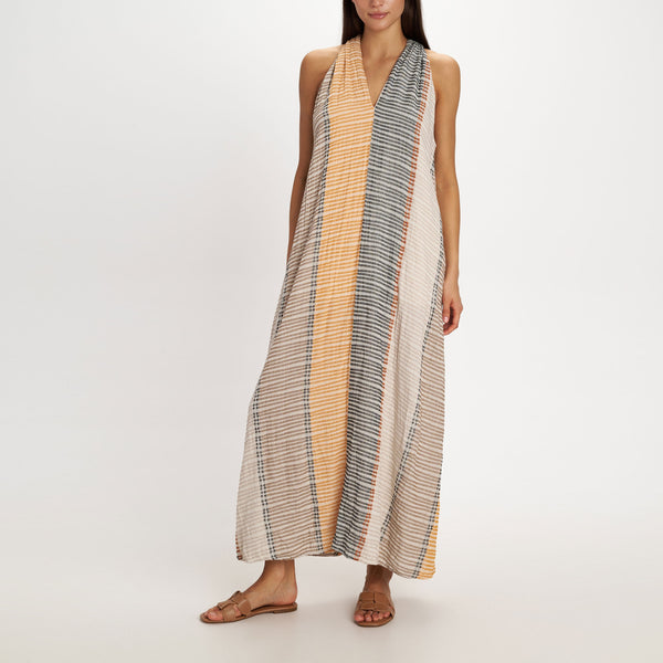 PEARL & CAVIAR Leros Zakar Maxi Dress in Camel
