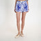 PEARL & CAVIAR Fiskardo Botanical Broderie Shorts in Blue