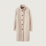 ROSSO35 Alpaca Wool Coat in Beige