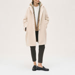 ROSSO35 Alpaca Wool Coat in Beige