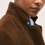 ROSSO35 Single Breasted Wool Coat in Hazelnut