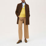 ROSSO35 Single Breasted Wool Coat in Hazelnut