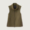 ROSSO35 Boiled Wool Gilet in Moss Green
