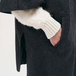 ROSSO35 Boiled Wool Cape in Dark Grey