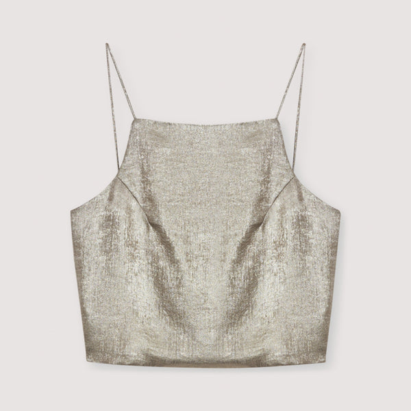 THE NEW SOCIETY Saffron Top in Gold