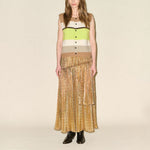 SAMDI Karlie Stripe Knitted Waistcoat in Multi Stripe