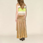 SAMDI Karlie Stripe Knitted Waistcoat in Multi Stripe