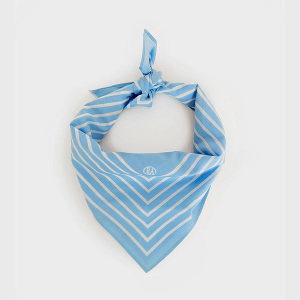 LE SCARF Striped Scarf 55 x 55 in Cornflower