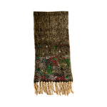 DE SIENA Scotty Embroidered Scarf in Dark Grey