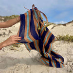 LOVAT&GREEN Seawind Linen Scarf in Navy