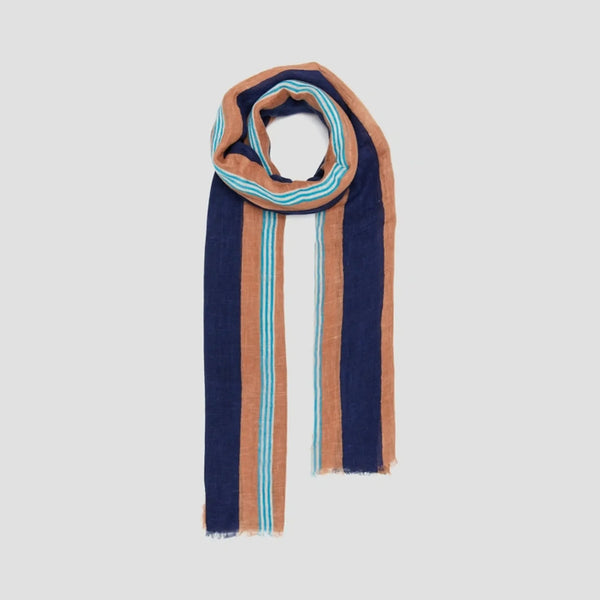 LOVAT&GREEN Seawind Linen Scarf in Navy