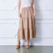 SUZY D Sergio Tiered Linen Skirt in Camel