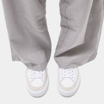 Sfera Stripe Sneakers in White/Beige