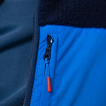 BILLYBELT Sleeveless Two-Fabric Sherpa Jacket in Navy
