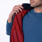 BILLYBELT Sleeveless Two-Fabric Sherpa Jacket in Navy
