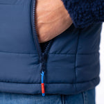 BILLYBELT Two-Fabric Sherpa Jacket in Navy