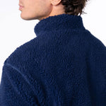 BILLYBELT Two-Fabric Sherpa Jacket in Navy