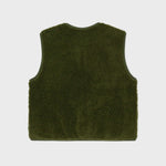BILLYBELT Women’s Sleeveless Sherpa Zip Jacket in Khaki