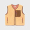 BILLYBELT Women’s Sleeveless Sherpa Zip Jacket in Beige