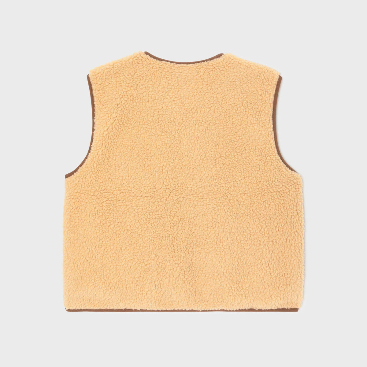 BILLYBELT Women’s Sleeveless Sherpa Zip Jacket in Beige
