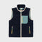 BILLYBELT Sleeveless Sherpa Gilet Jacket in Navy/Green