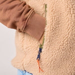 BILLYBELT Sleeveless Sherpa Gilet Jacket in Natural