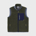 BILLYBELT Sleeveless Sherpa Gilet Jacket in Light Khaki