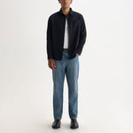 WAX LONDON Shelly Long Sleeve Dobby Check Shirt in Navy/Black