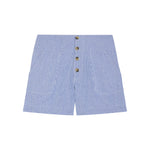 LEON & HARPER Qitu Stripe Shorts in Blue