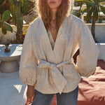 FAUNE Soller Jacket in Oyster/Gold