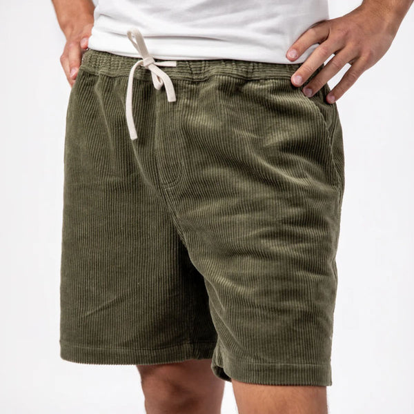 BILLYBELT Velvet Beach Horizon Shorts in Khaki