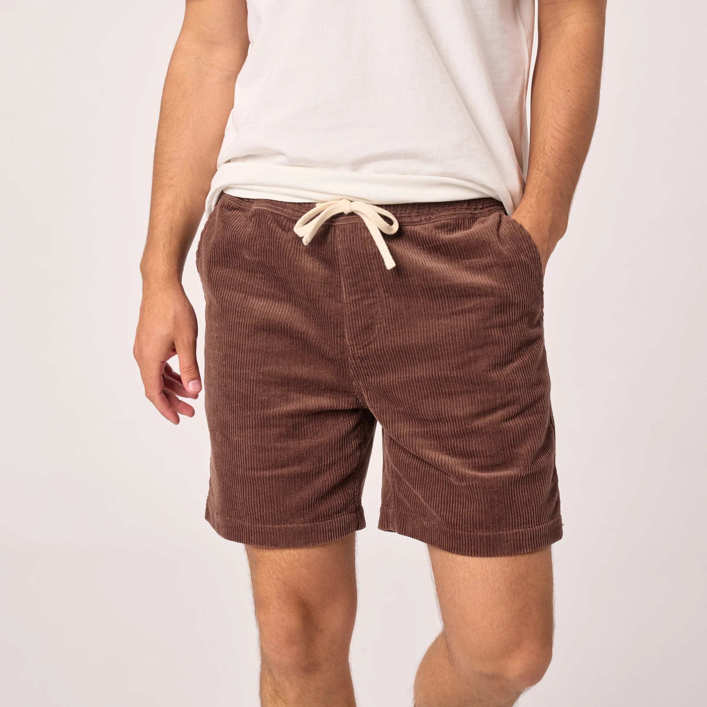 BILLYBELT Velvet Shorts in Brown