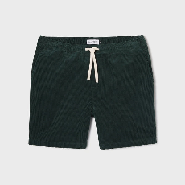 BILLYBELT Velvet Shorts in Dark Green