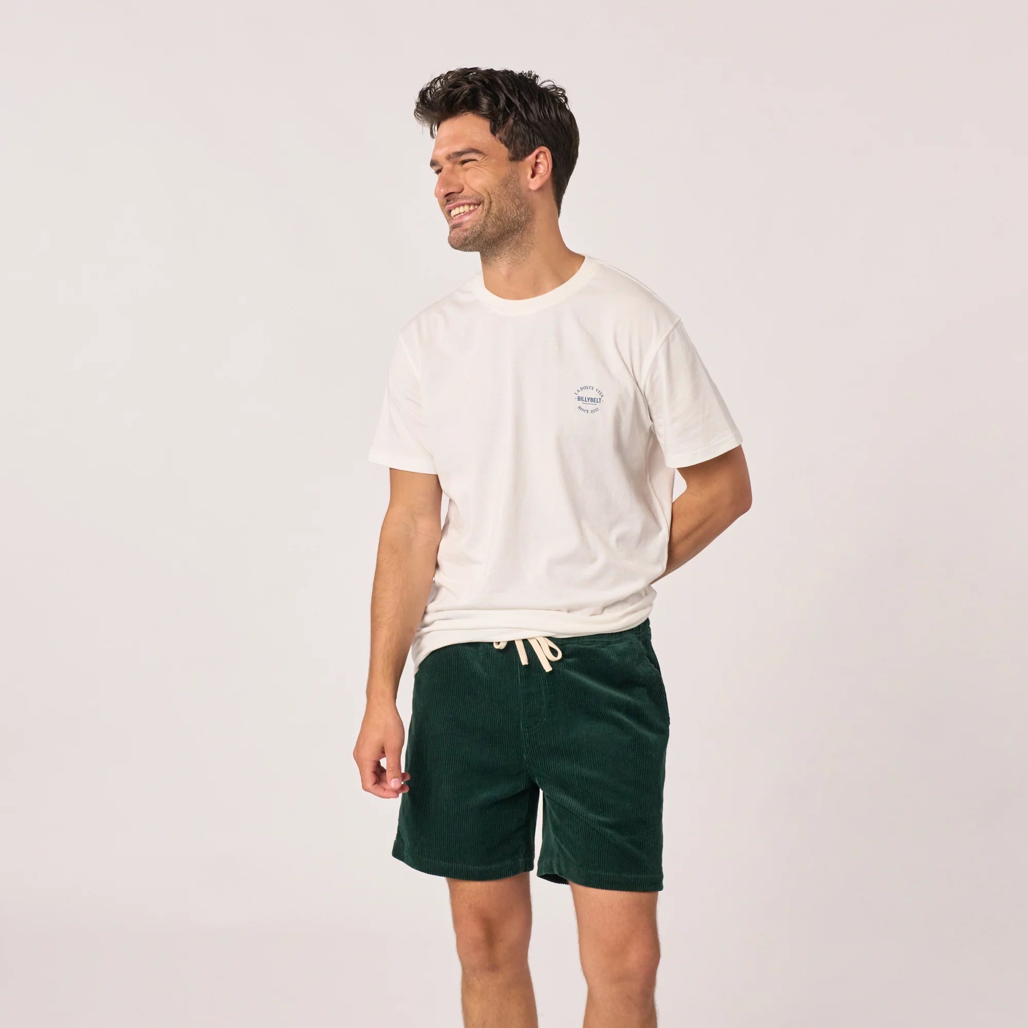 BILLYBELT Velvet Shorts in Dark Green