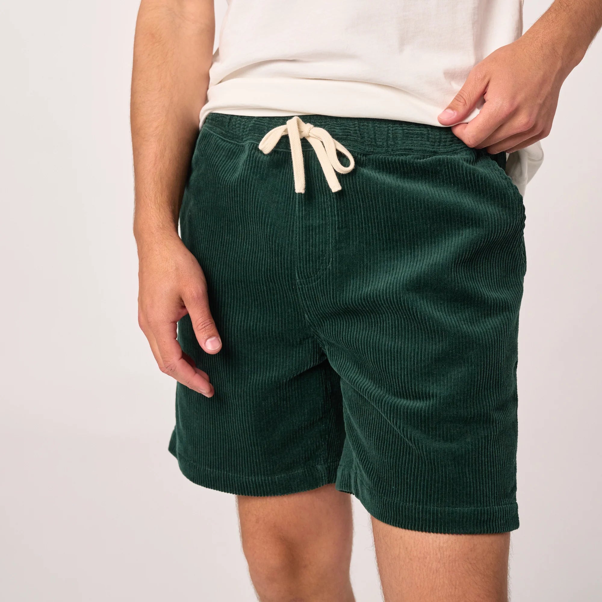 BILLYBELT Velvet Shorts in Dark Green