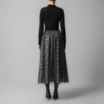 EMIN PAUL Layered Skirt in Black Flower