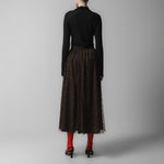 EMIN PAUL Layered Skirt in Brown Leopard