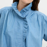 SOPHIE + LUCIE Maribel Denim Blouse in Blue