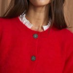 SOPHIE + LUCIE Luisa Knitted Cardigan in Red