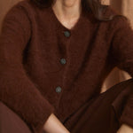SOPHIE + LUCIE Luisa Knitted Cardigan in Brown