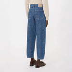S MAX MARA SMMAsia Cotton Denim Candle-leg Jeans in Midnight Blue