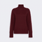 S MAX MARA SMMMantova Wool and Cashmere Yarn Polo Neck Sweater in Bordeaux