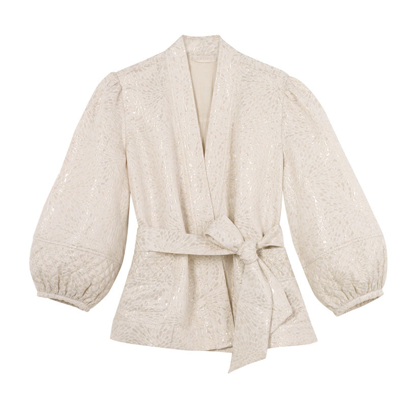 FAUNE Soller Jacket in Oyster/Gold