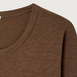 AMERICAN VINTAGE Sonoma Round Neck Long Sleeve T Shirt in Vintage Chestnut