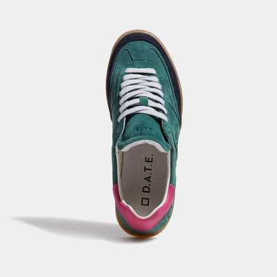 D.A.T.E Sporty Low Coloured Sneakers in Green