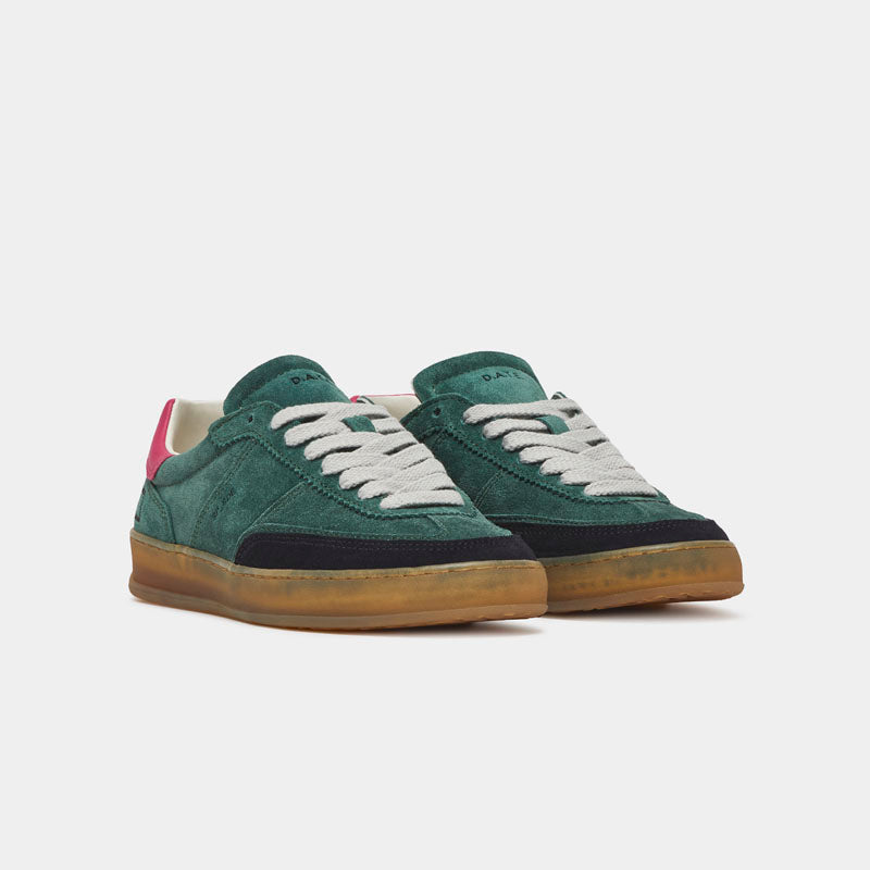 D.A.T.E Sporty Low Coloured Sneakers in Green