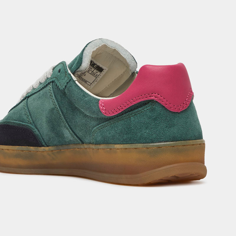 D.A.T.E Sporty Low Coloured Sneakers in Green