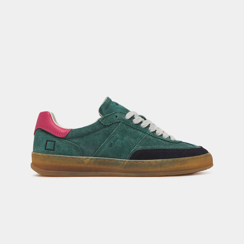 D.A.T.E Sporty Low Coloured Sneakers in Green