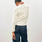 JUMPER 1234 Brushed Turtle Neck Knit in Cream