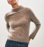 JUMPER1234 Brushed Turtle Neck Knit in Moose